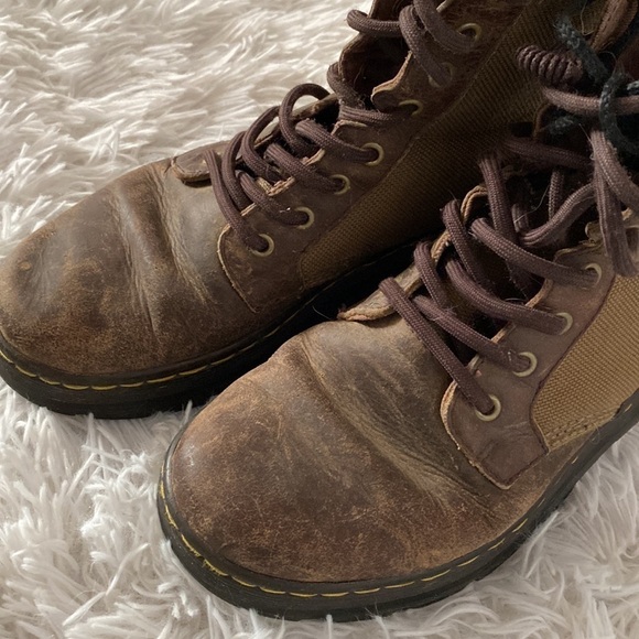 Dr Marten canvas and leather lace up boots - Picture 10 of 13